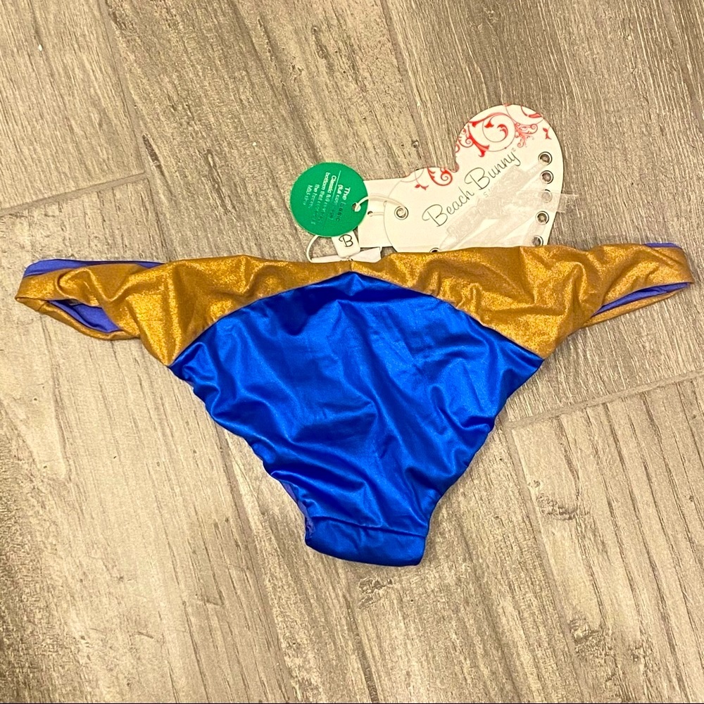 New Beach Bunny blue/golden bikini - Picture 5 of 6